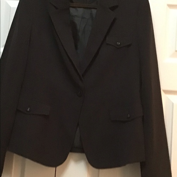 Chocolate brown pin striped Jacket New never worn - Picture 3 of 10